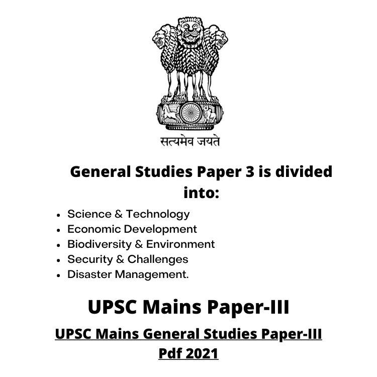 UPSC Mains Paper-III