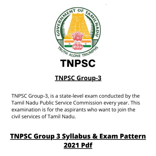 TNPSC Group 3 Syllabus & Exam Pattern 2021 Pdf - SYLLABUS DEKHO