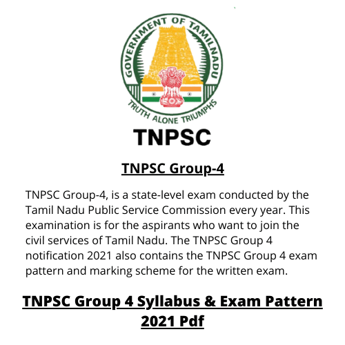 TNPSC Group 4 Syllabus & Exam Pattern 2021 Pdf - SYLLABUS DEKHO