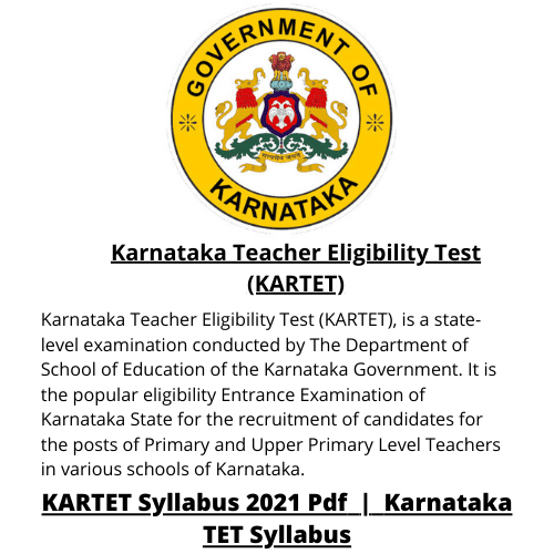 Karnataka Teacher Eligibility Test (KARTET)