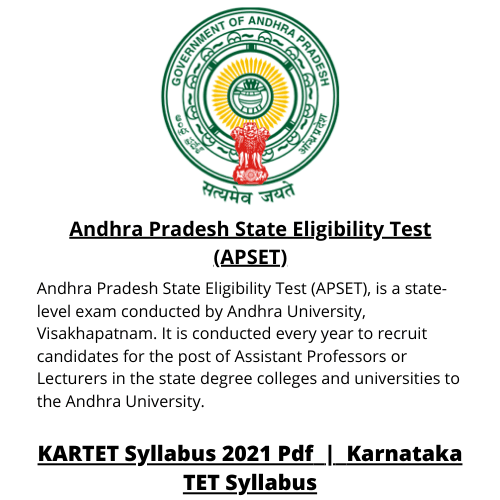 Andhra Pradesh State Eligibility Test (APSET)
