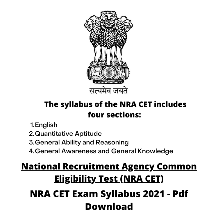 National Recruitment Agency Common Eligibility Test (NRA CET)