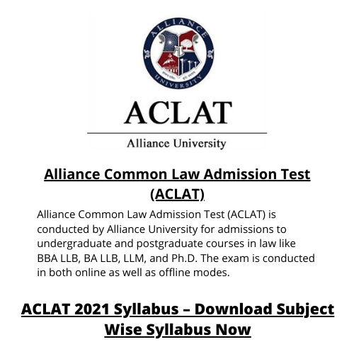 Alliance Common Law Admission Test (ACLAT)