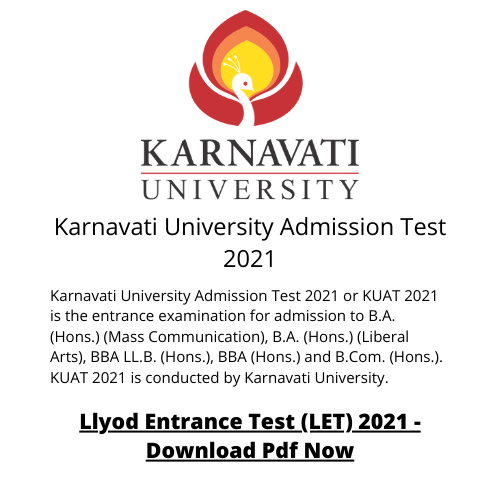 Karnavati University Admission Test 2021