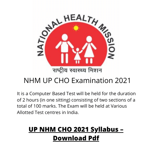NHM UP CHO Examination 2021