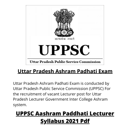 Uttar Pradesh Ashram Padhati Exam