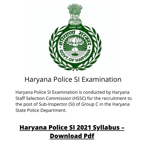 Haryana Police SI Examination