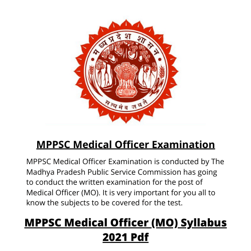 MPPSC Medical Officer Examination