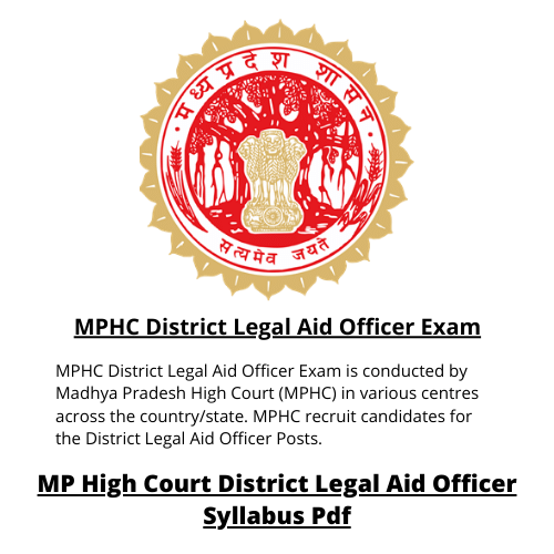 MPHC District Legal Aid Officer Exam
