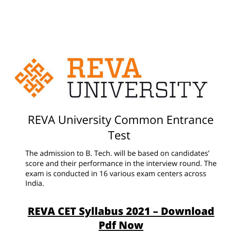REVA University Common Entrance Test