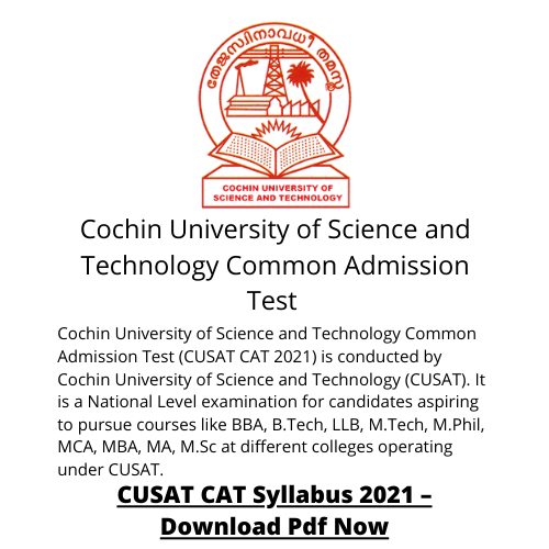 Cochin University of Science and Technology Common Admission Test